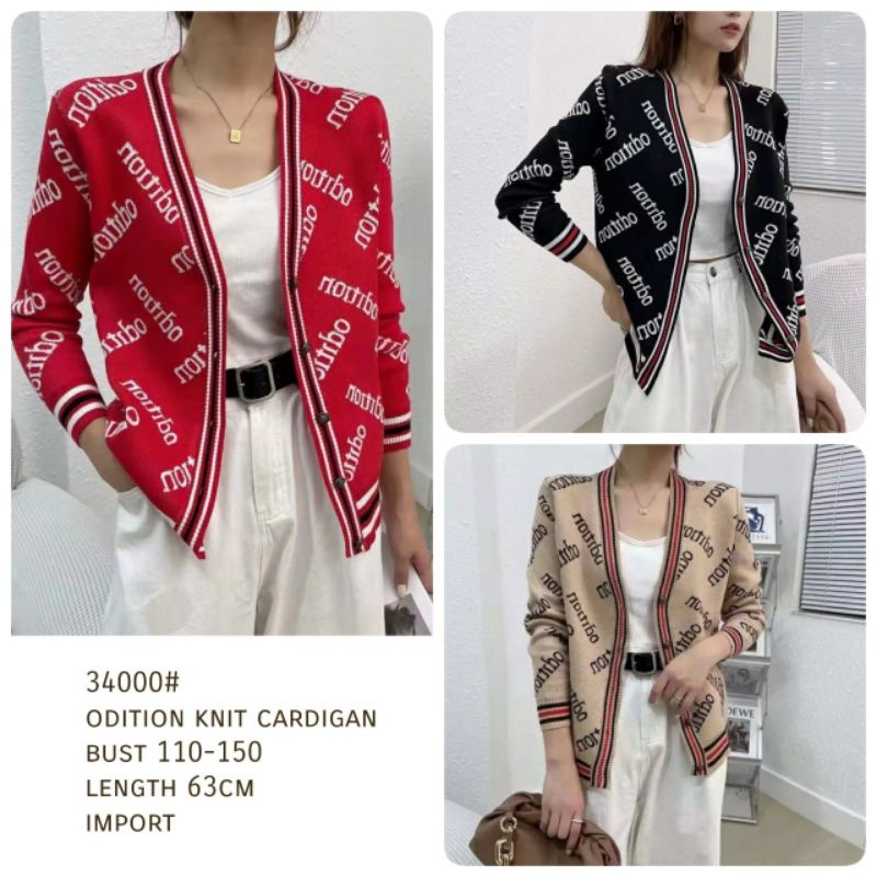 MDLV ~ 34000 Odition Knit Cardigan Women Cardigan Rajut Tebal Cardigan Rajut wanita Cardigan Rajut Premium Cardigan Rajut branded Fas