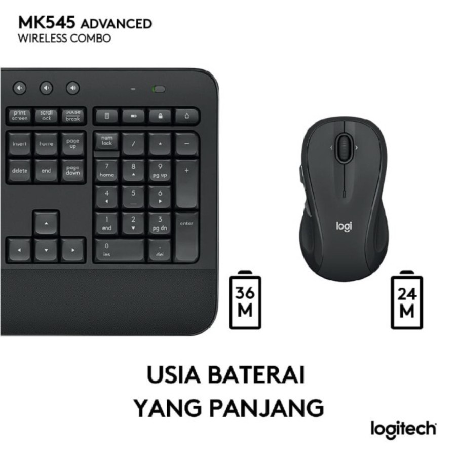 Logitech MK545 advanced combo wireless mouse keyboard MK 545 Garansi resmi