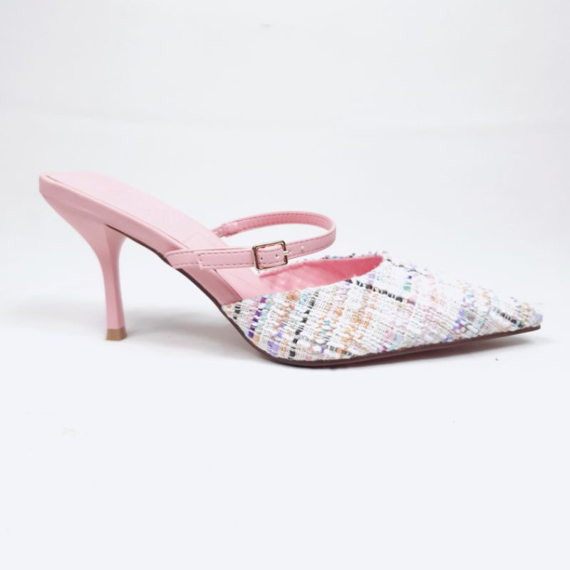 Zr Single Strap Pinkish Heeled Sandal 600-2