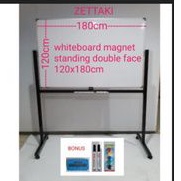 

Papan Tulis Whiteboard Standing Magnet Double Face ZETTAKI 120x180cm
