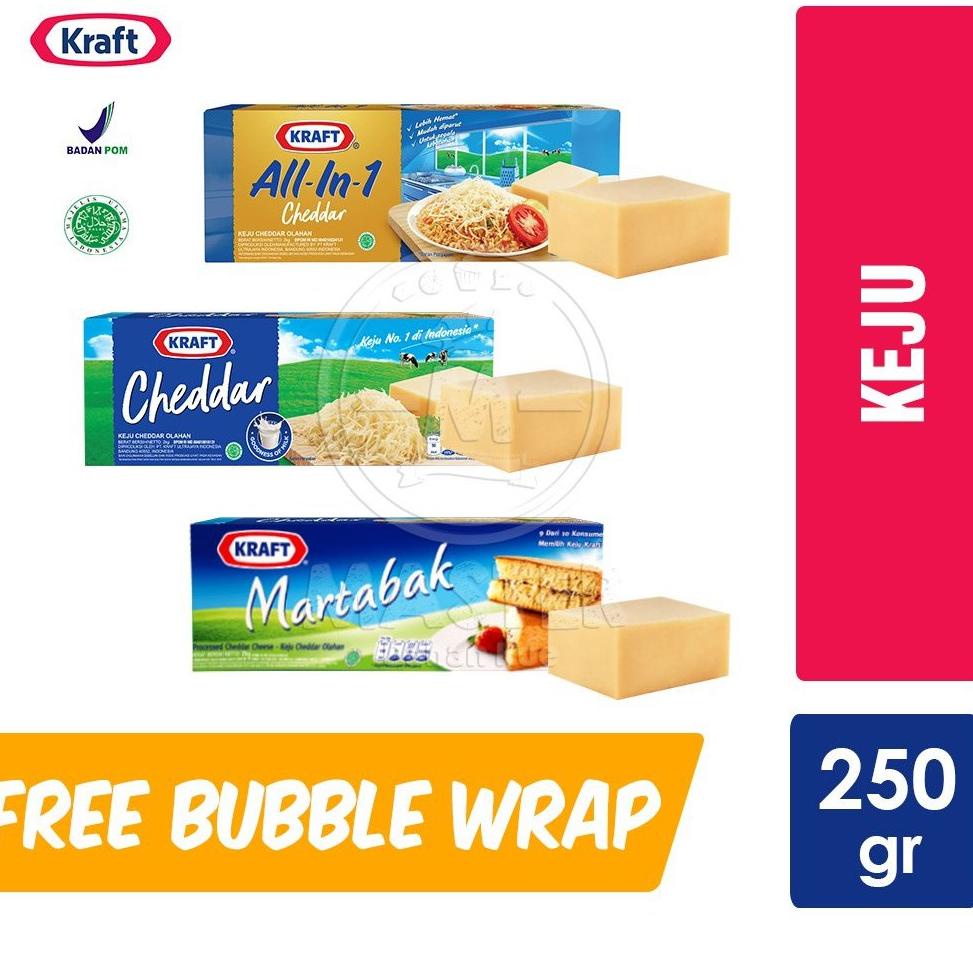 

[PRODUK 8JHWQ] Kraft cheddar / Martabak 250gr HPP