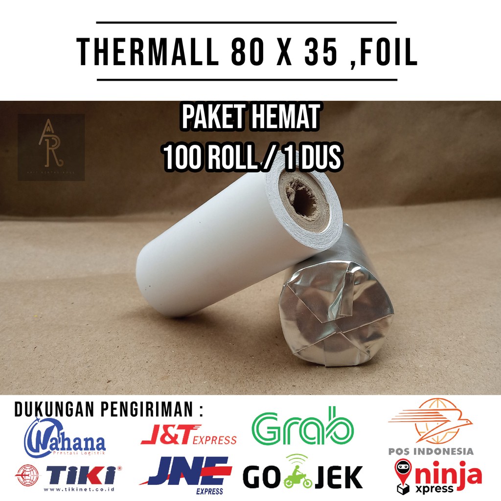 

Kertas Struk Kasir Thermall 80 x 35 Paket 100 Roll (1 Dus)
