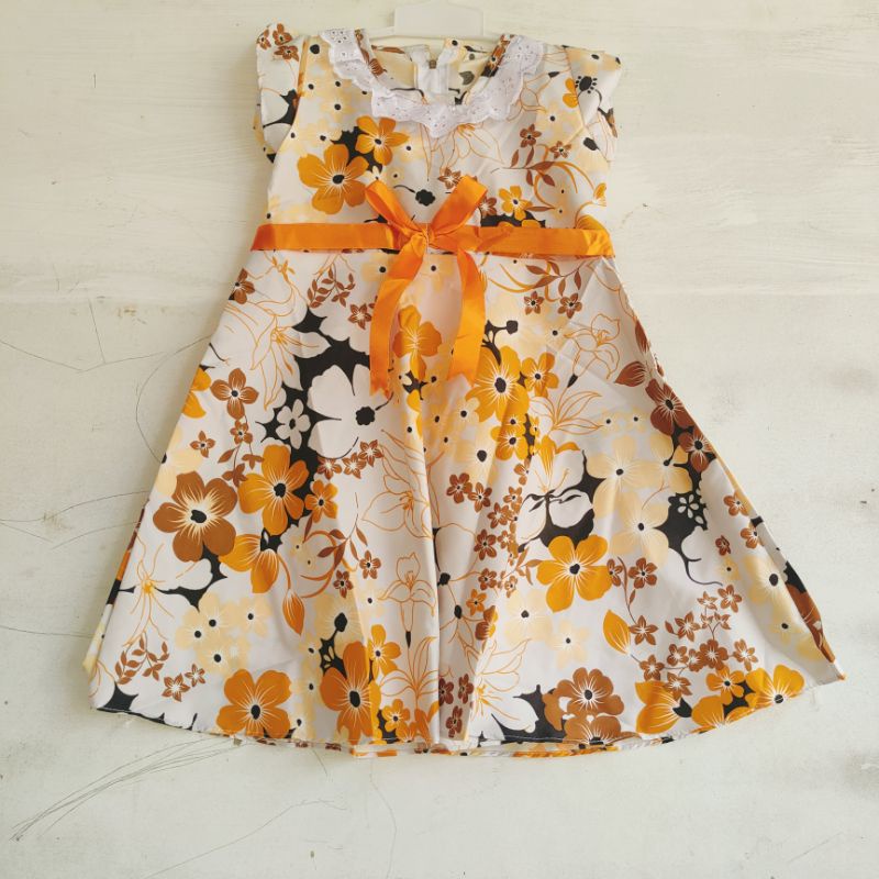 Dress anak 2 3 tahun perempuan baju anak cewek motif bunga melati