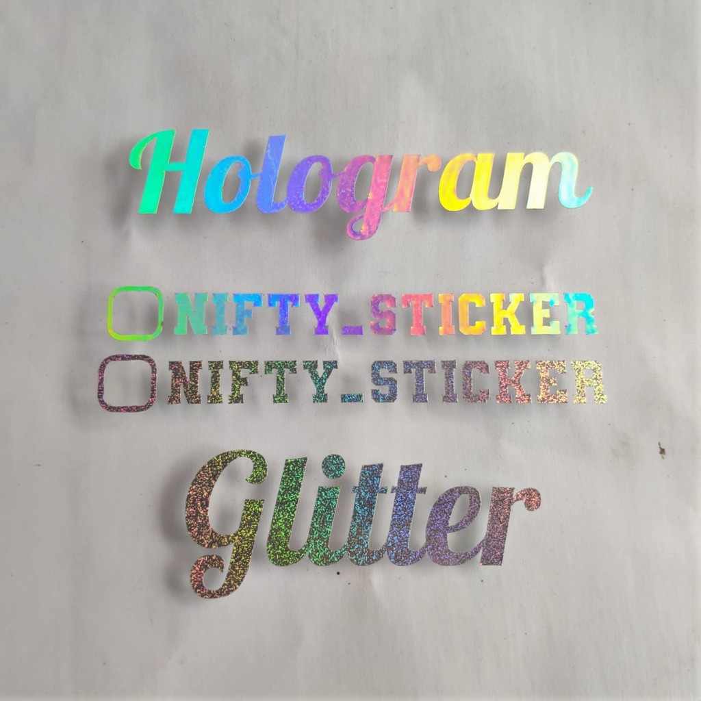

CUSTOM STIKER CUTTING NAMA HOLOGRAM, STICKER LOGO, HANGUL, TUMBLER, CASING, PRODUSEN / STIKER MOBIL