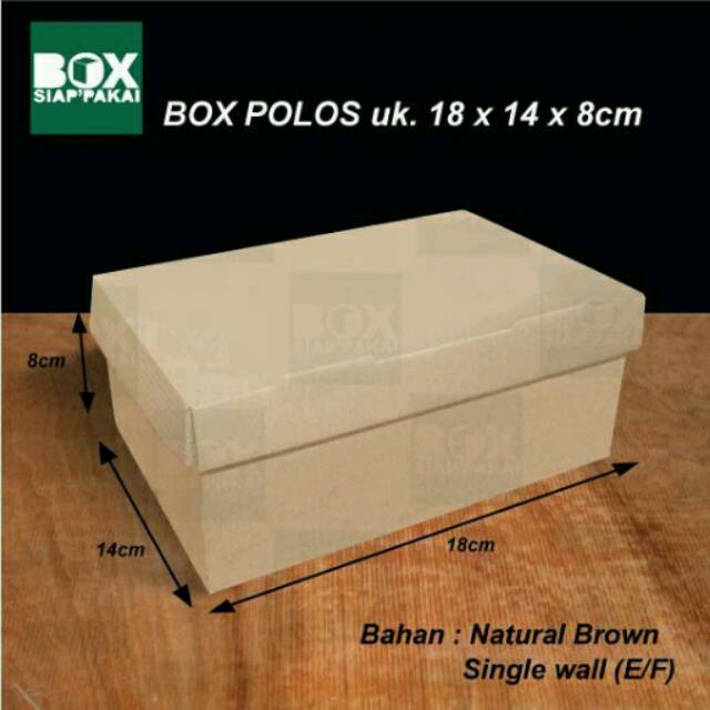 

Box Kardus polos coklat sepatu/t-Shirt/dll uk. 18x14x8 cm