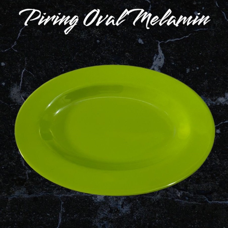 Piring Oval S 10 inchi Melamin Mei Shing / Piring Saji Oval Kecil Warna Murah