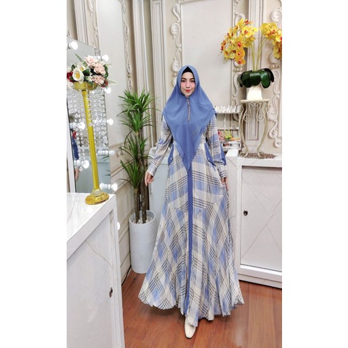 Gamis Original Homey Dress Jamima By Fatimah Syari (biru)