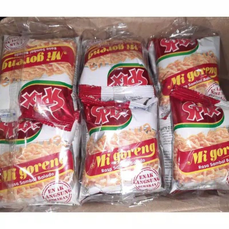 

Mie spix Goreng 11 gram ( 1 Pack isi 20 Pcs)