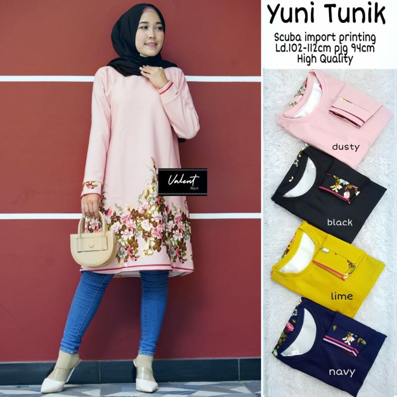 Atasan Wanita Panjang | Tunik Import Wanita Motif Bunga