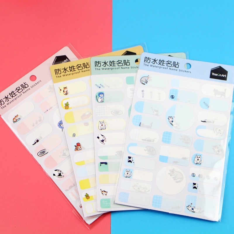 

Cat Variety Waterproof Name Stickers (Stiker Dekorasi)