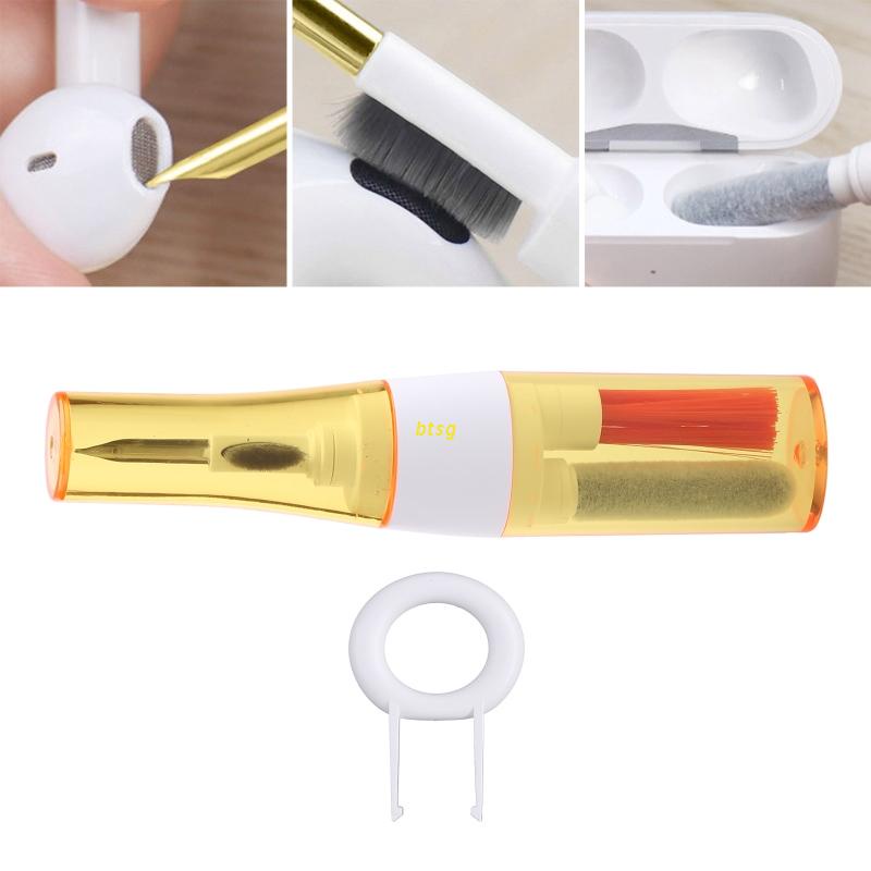 Btsg 4 in 1 Set Sikat Pembersih Earbuds Dengan Alat Penarik Tombol