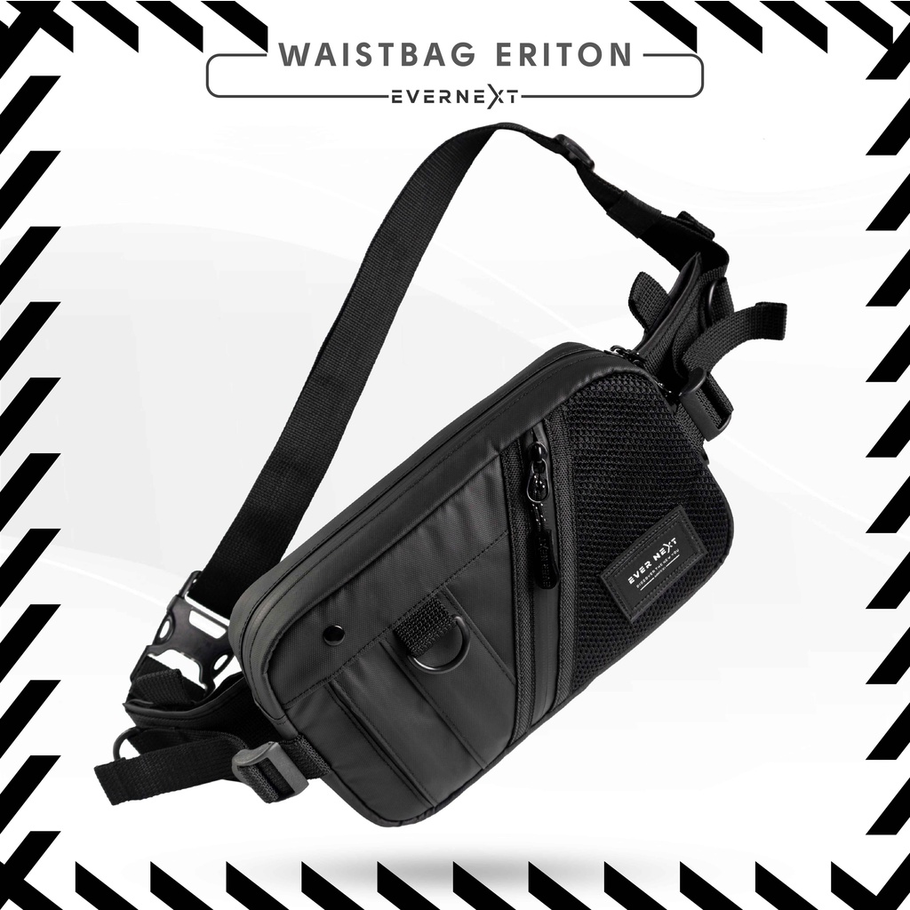 WAIST BAG WATERPROOF ERITON TAS SELEMPANG PRIA ANTI AIR SLING BAG PRIA ANTI AIR WAIST BAG DISTRO PRI