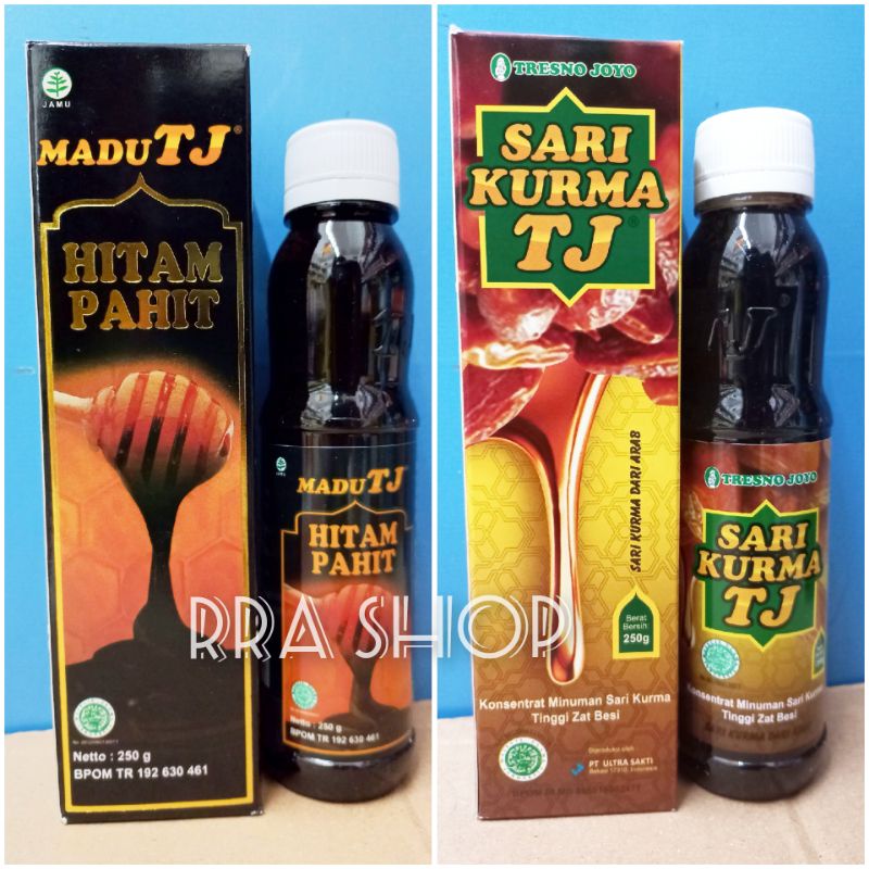 

Madu TJ HITAM PAHIT/sari kurma TJ 250gr ORI 100%