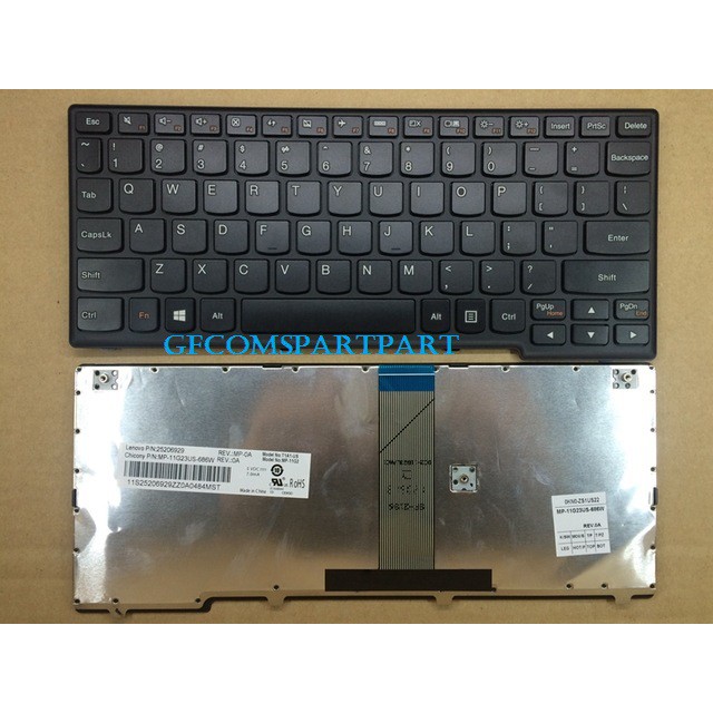 Original Keyboard Lenovo Ideapad S200 S206 Series NSK-BD1SU, OKN0-ZS1US12, T1A1-US