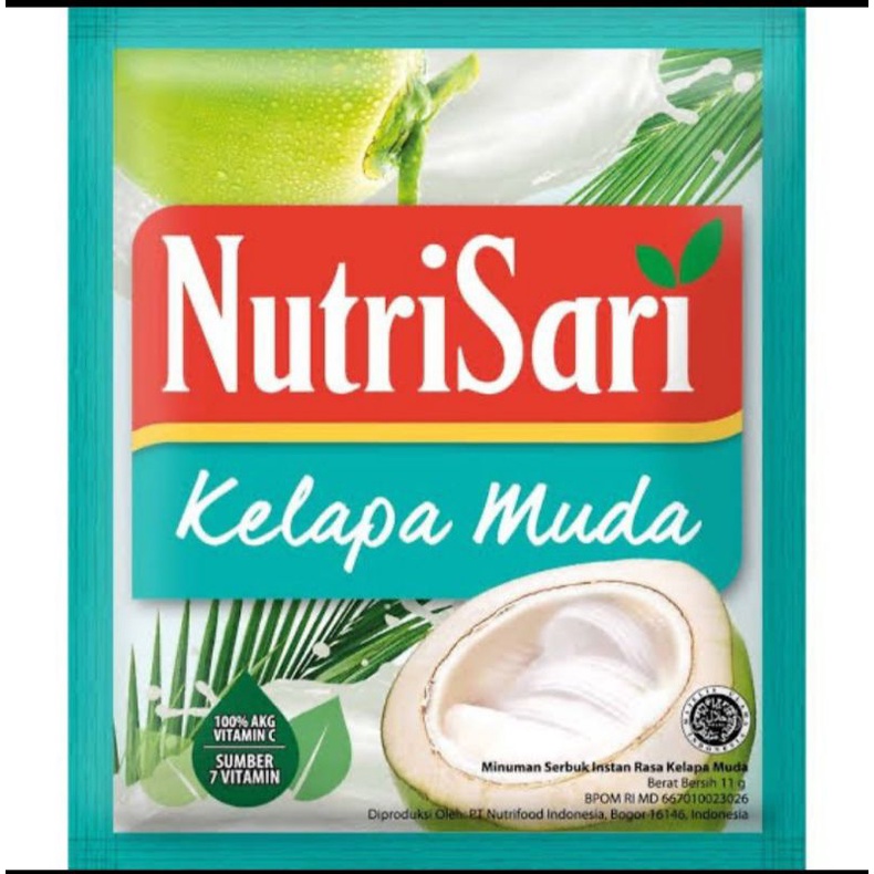 

1 rcg nutrisari isi 10 pcs - kelapa muda madu jeruk milky orange es cincau