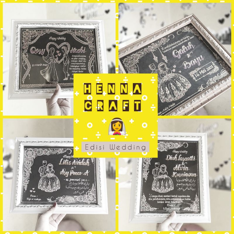 Kado Pernikahan Pigura/Bingkai HENNA CRAFT 10R