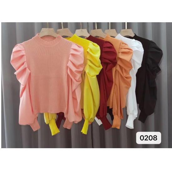 atasan RAJUT IMPORT rajut lengan panjang fashion korea style wanita 0208# IMPORT