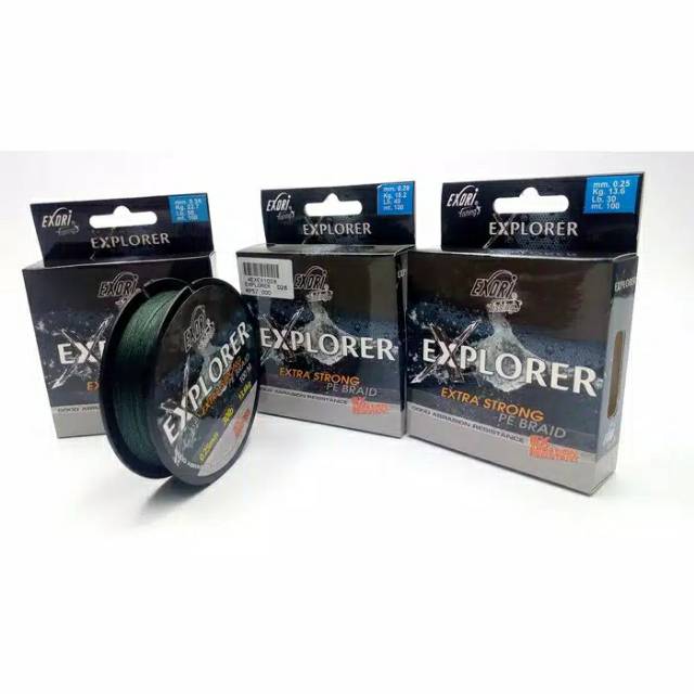 Fishing Line Senar Pancing Benang PE EXORI EXPLORER 0.12 - 0.20mm