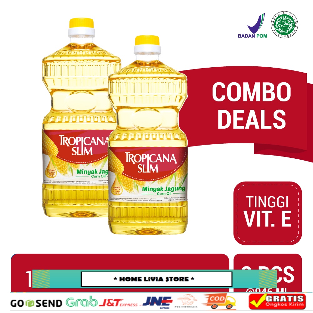 

Twin Pack - Tropicana Slim Minyak Jagung 946ml - 100% Pure Corn Oil