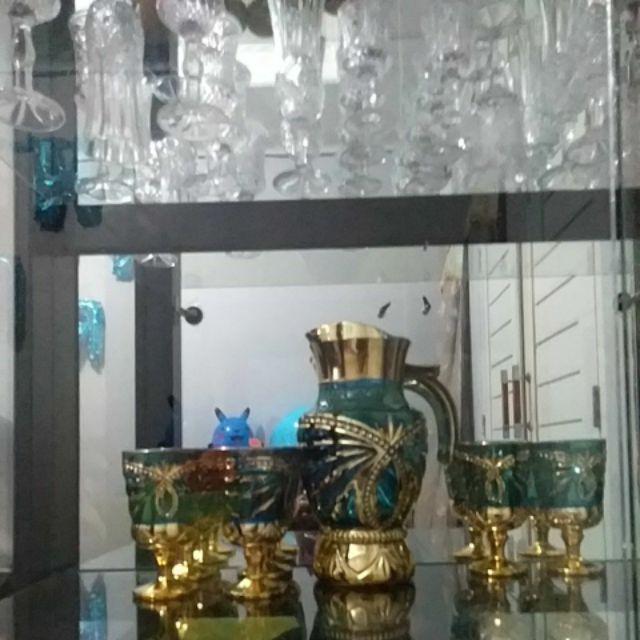 Teko Dan Gelas - Teko Air Zam Zam Kaca Glass - Oleh Oleh Haji Dan Umroh