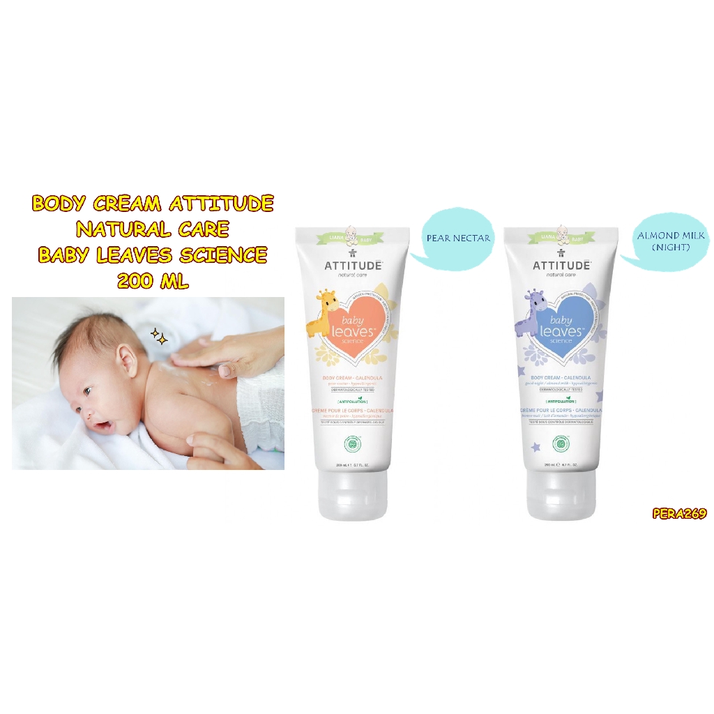 PERA269 BODY CREAM BAYI ATTITUDE BABY LEAVES CALENDULA BODY CREAM 200ML exp feb 2024