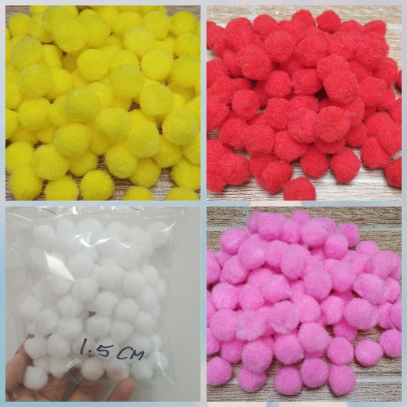 Isi 100 pompom polos size 1,5cm