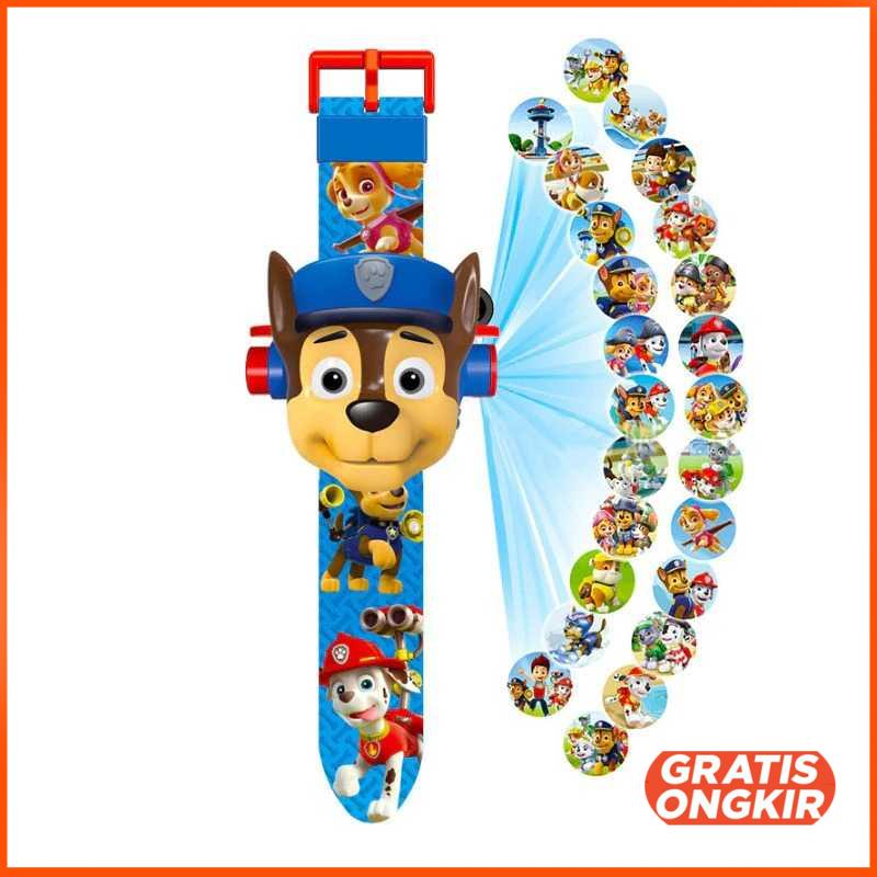 Jam Tangan LED Anak Paw patrol Projection Dog Everest - PP3189