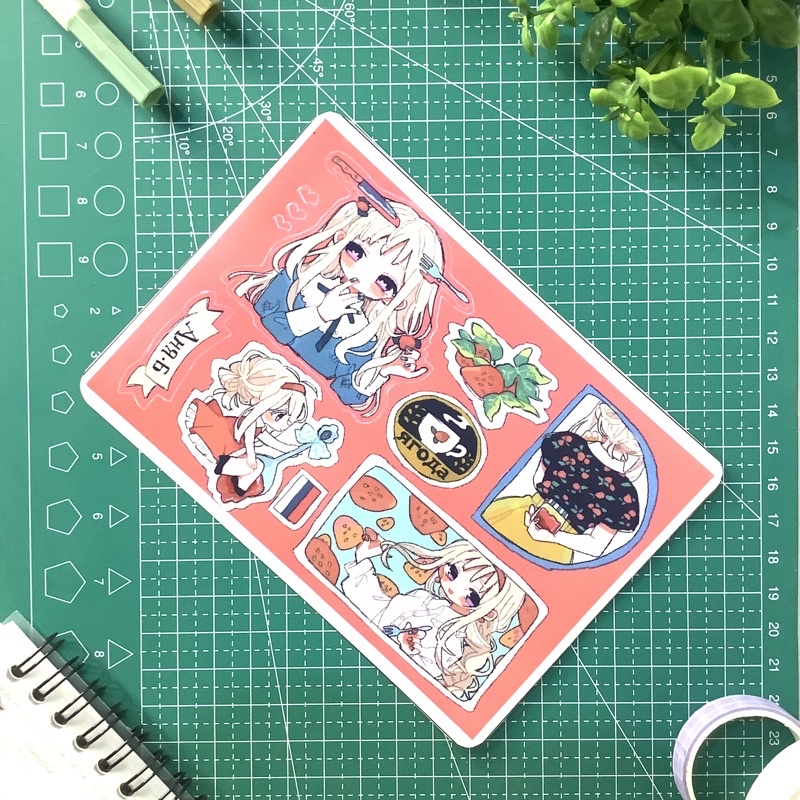 

Sticker Strawberry Girl