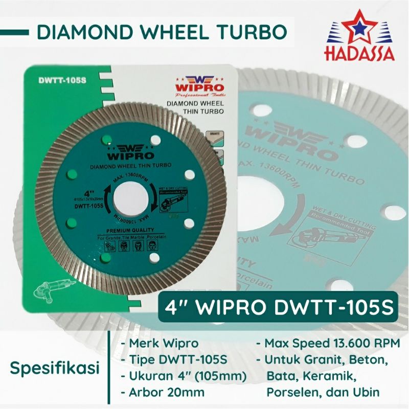 Diamond Wheel Turbo 4" Wipro DWTT-105S