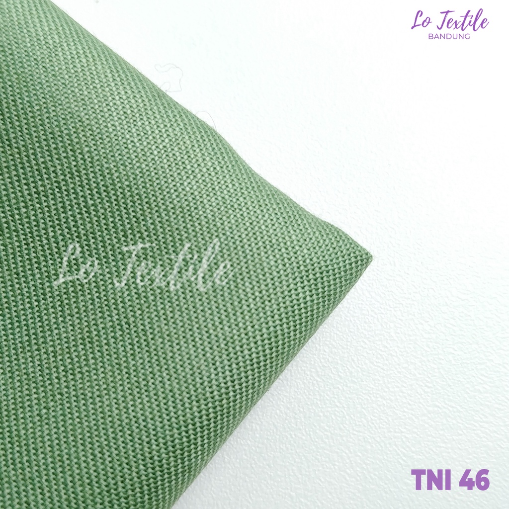 Kain Katun Toyobo Fodu Premium 0.5 Meter (Seri 1) - Bahan Katun Podu Cotton Koko Gamis Meteran-Army/TNI - 46