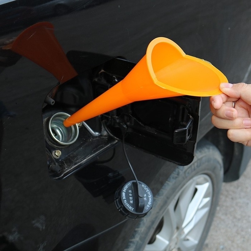 1PC Multifunctional Refueling Longer Funnel / Long Stem Plastic Funnels for Cars, Gas Tanks, Engine Oil, Diesel Fuel, Gasoline