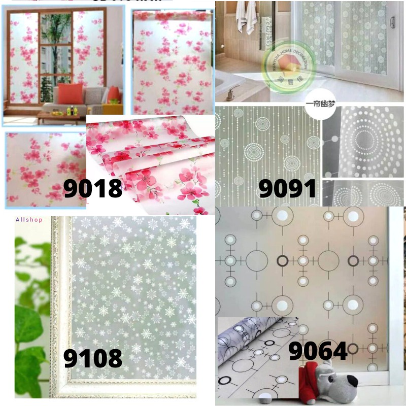 STIKER STICKER KACA LEBAR 90CM WALLPAPER WALPAPER FILM DEKORASI RUMAH PINTU JENDELA KAMAR MANDI SANBLAST SANBLAS SUNBLAST SUNBLAS KACA WALL PAPER WALLSTICKER WALLSTIKER WELPAPER KACA BAMBU BUNGA DAUN KOTAK PUTIH HITAM BURAM BUREM POLOS MINIMALIS 3D