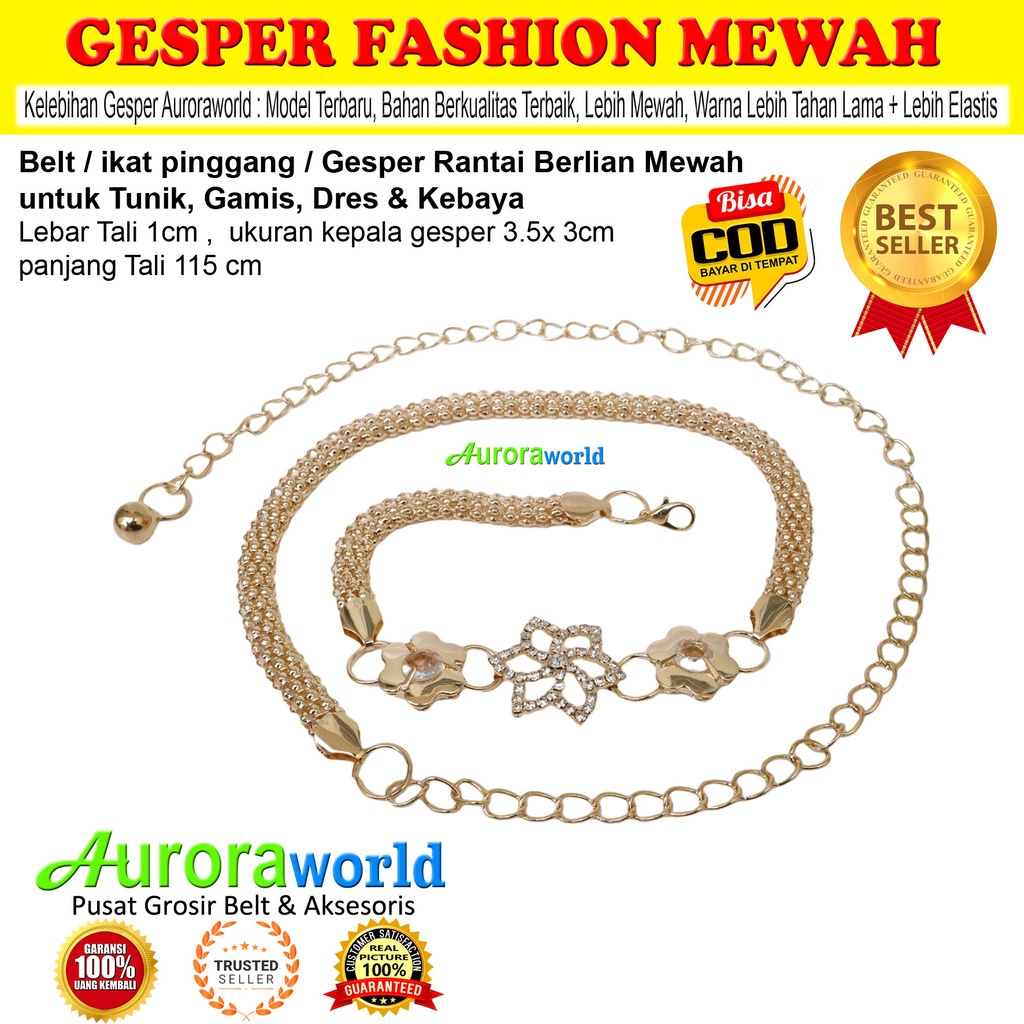 AURORAWORLD BELT RANTAI GESPER RANTAI UNTUK GAMIS DRESS TUNIK