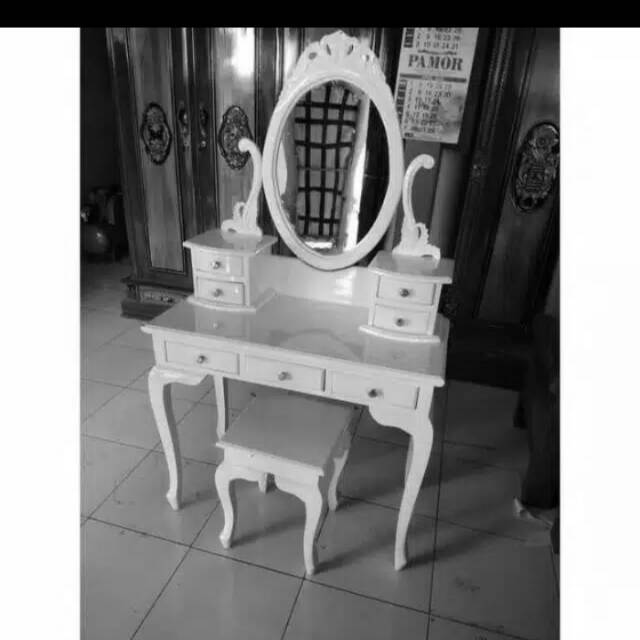 Meja rias / tolet kartini kayu jati (ikea like quality )