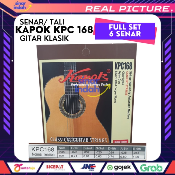Senar Gitar Klasik Kapok KPC 168 String Gitar Classic Tali Gitar Set