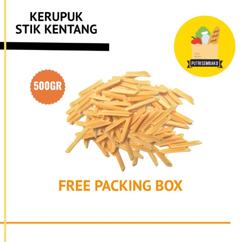 KERUPUK STIK KENTANG 500GR MENTAH