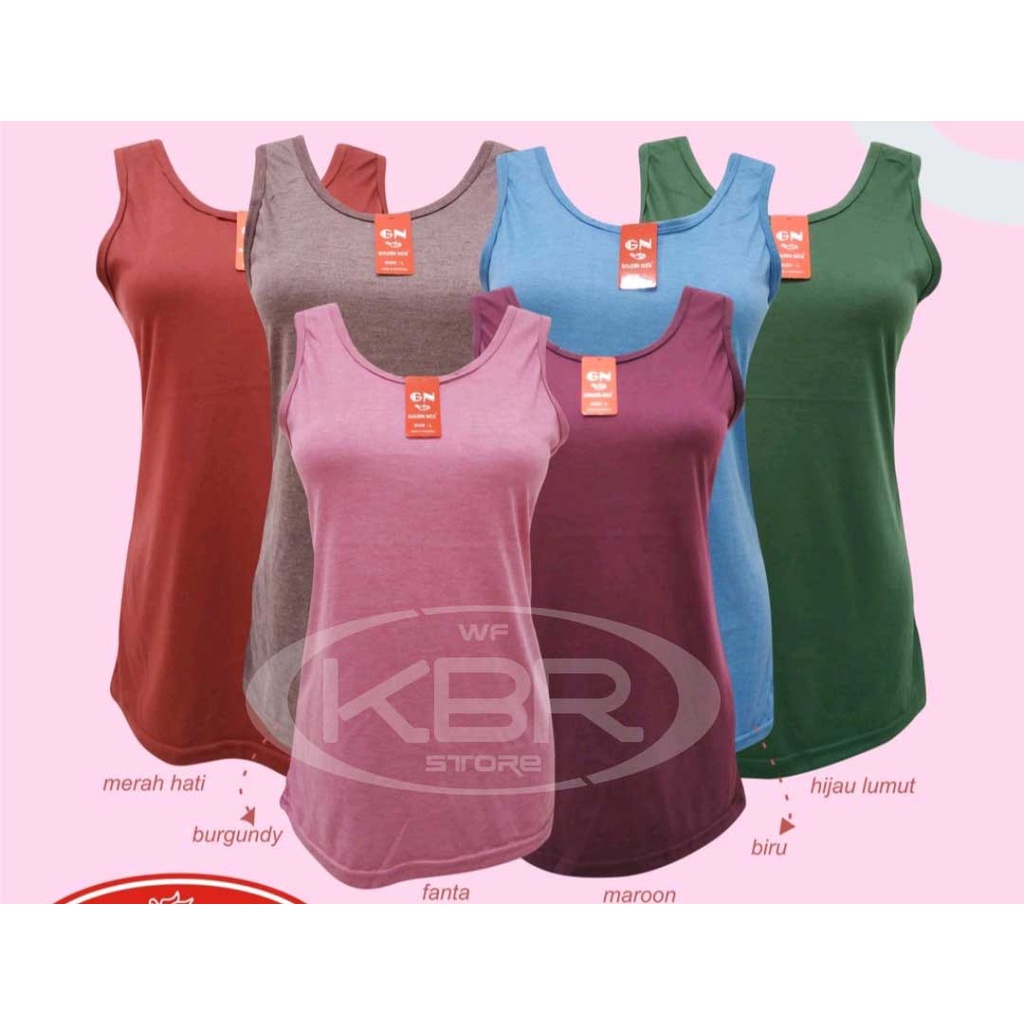 WF STORE-Tanktop Tali Besar Warna Hitam AT SA51 HITAM Tanktop Katun Murah TERBARU