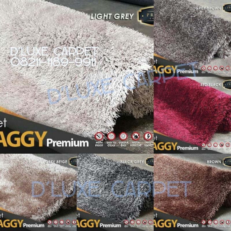[DLUXE CARPET] Karpet Shaggy Premium Uk. 200 x 300