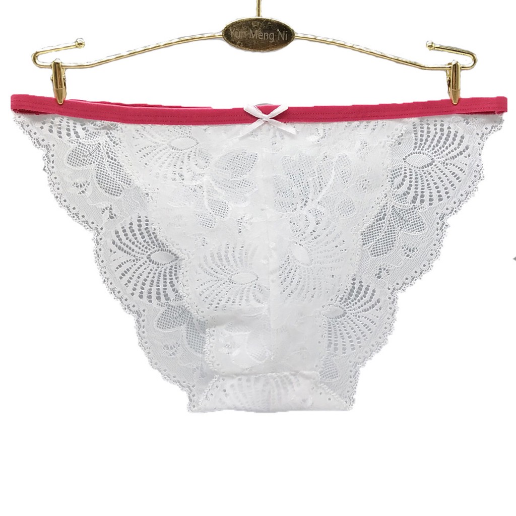 (COD) G-String Sexy Motif Bunga Pita Thong Lace  transparan Celana dalam Wanita C080