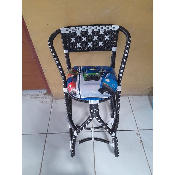 Kursi Rotan Boncengan Anak Motor Matic Beat Lilitan Full Tanpa Sabuk Pengaman