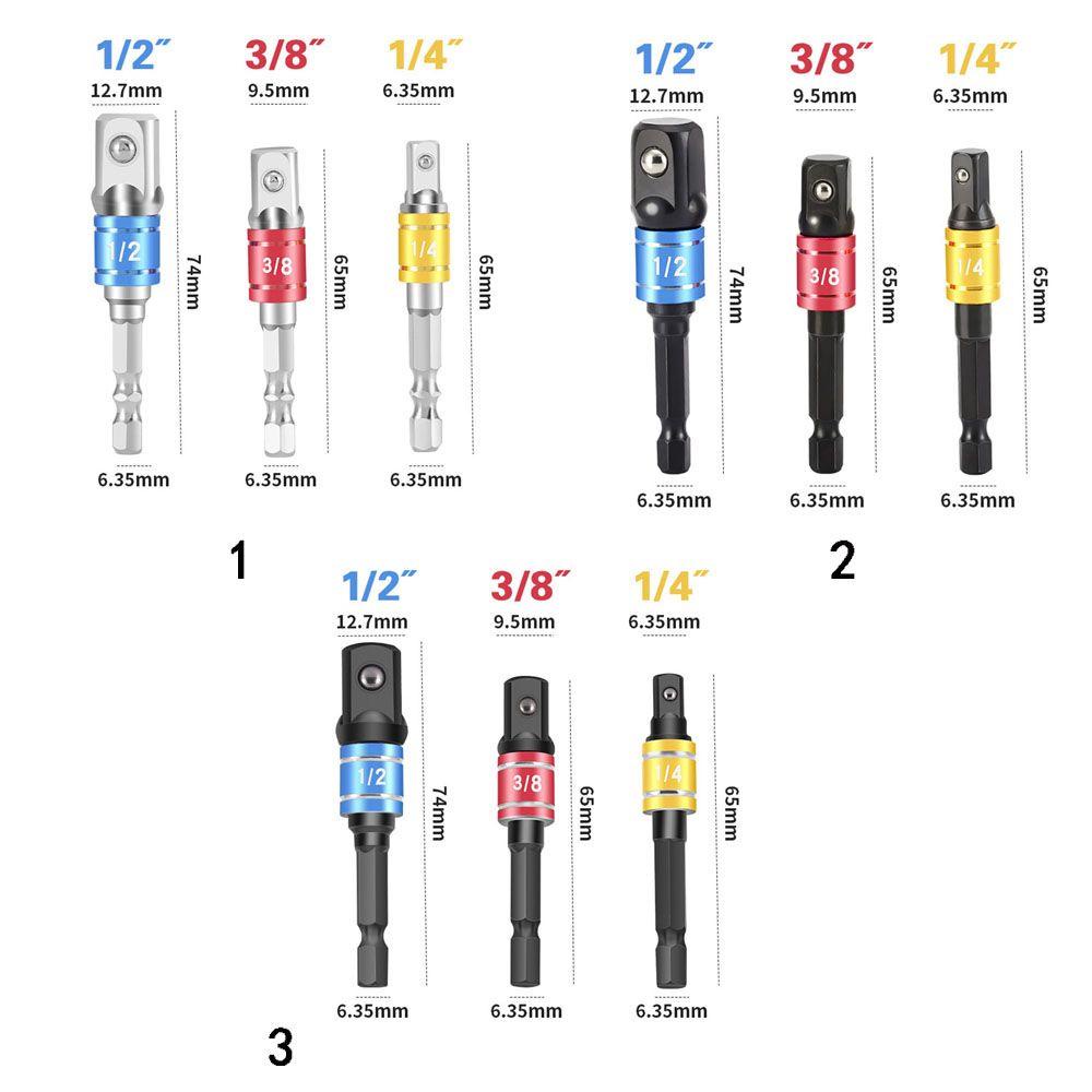 Mata Sok SOLIGHTER Set Lengan Sambung Keamanan Impact Drill Driver Wrench Hex Shank Adapter