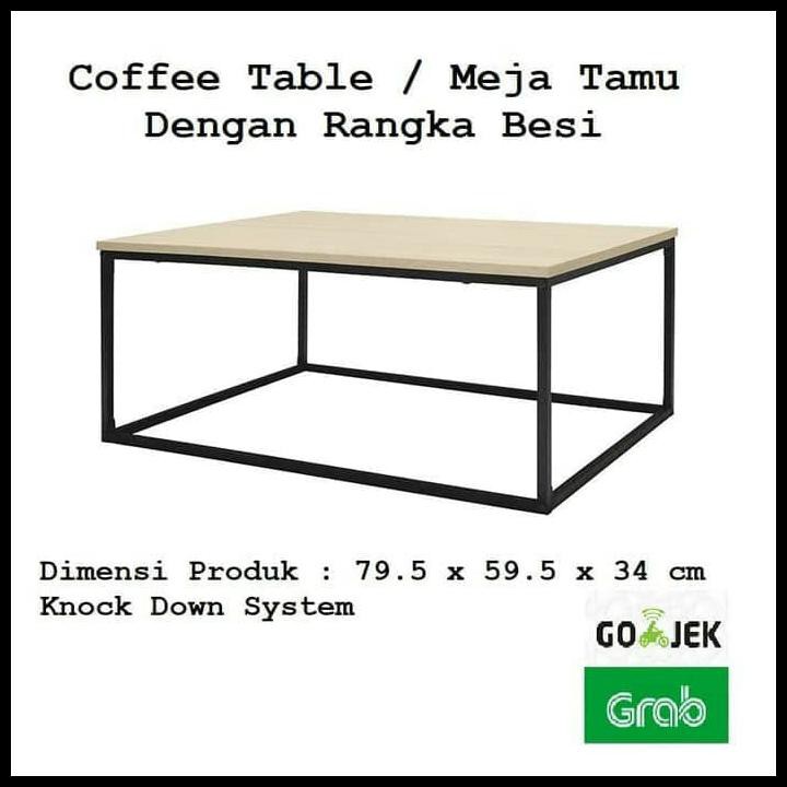 MEJA KERJA CAFE LESEHAN INDUSTRIAL MINIMALIS SERBAGUNA MEJA TAMU
