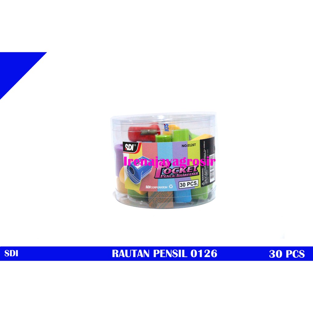 

SDI POCKET RAUTAN PENSIL / Serutan kecil isi 30 pcs (setoples) 0126 Murah