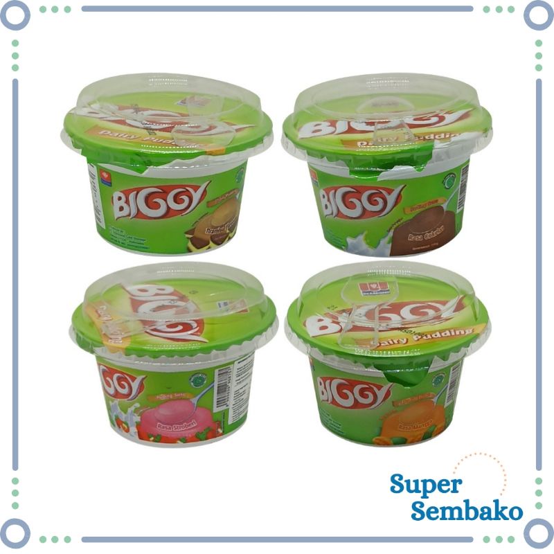 SNACK JAJANAN PUDDING JELLY BIGGY PUDING 105gr RASA COKLAT TIRAMISU MANGGA STROBERI