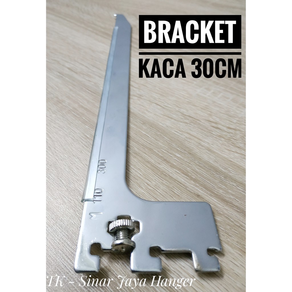 Daun Brecket kaca ukuran  30cm