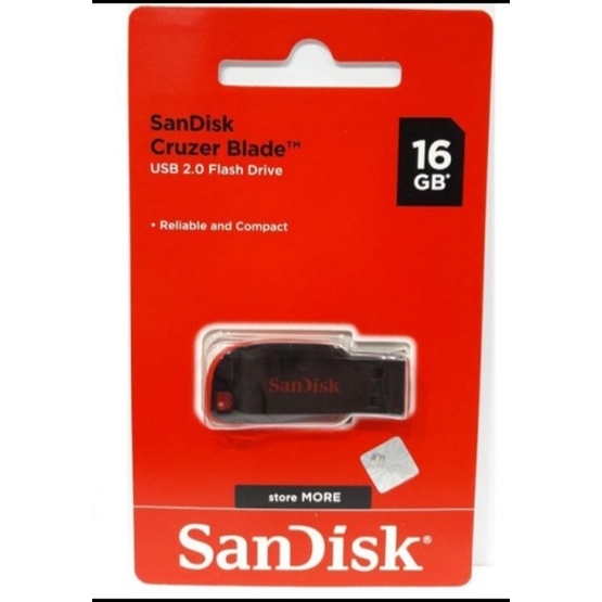 Flashdisk Sandisk 16Gb Cruzer Blade. Original. USB 2.0