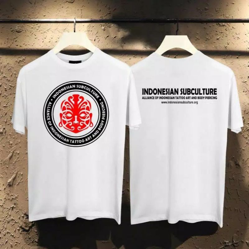 Fourfashion Kaos Pria Kaos Distro INDONESIAN SUBCULTURE White FN130