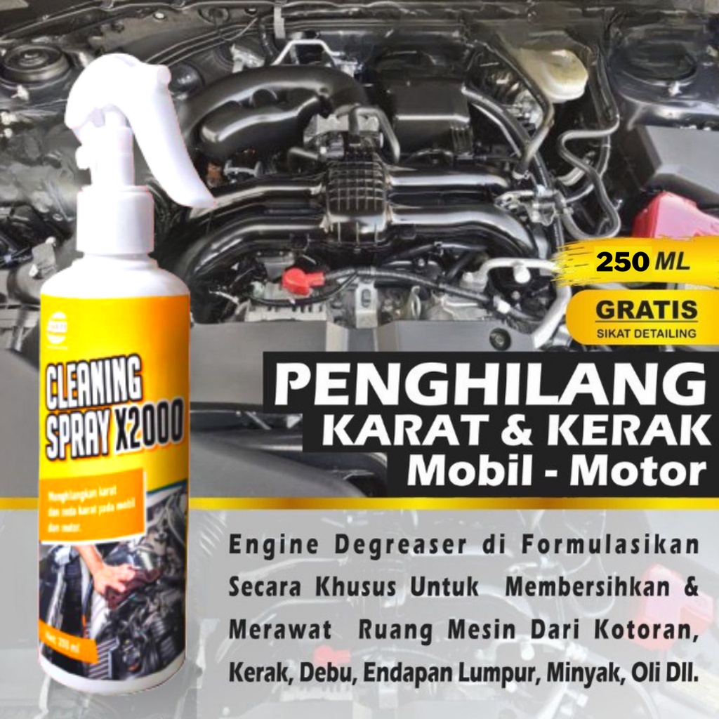 Super Cleaning spray X2000 Menghilangkan karat, minyak, kotoran, noda jamur,wax mobil,spray pembersih dapur bersih seperti baru