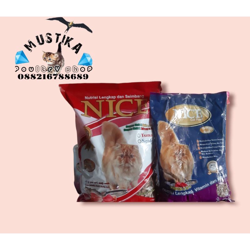 Nice Cat Food 1kg/500g Makanan kucing
