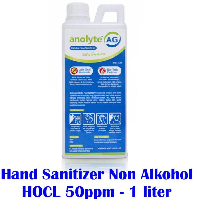 HandSanitizer Cair 1 Liter Anolyte AG (HOCl) Food Grade Anti Virus